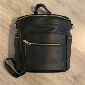 COPY - Miss Fong Convertible Leather Diaper Backp…